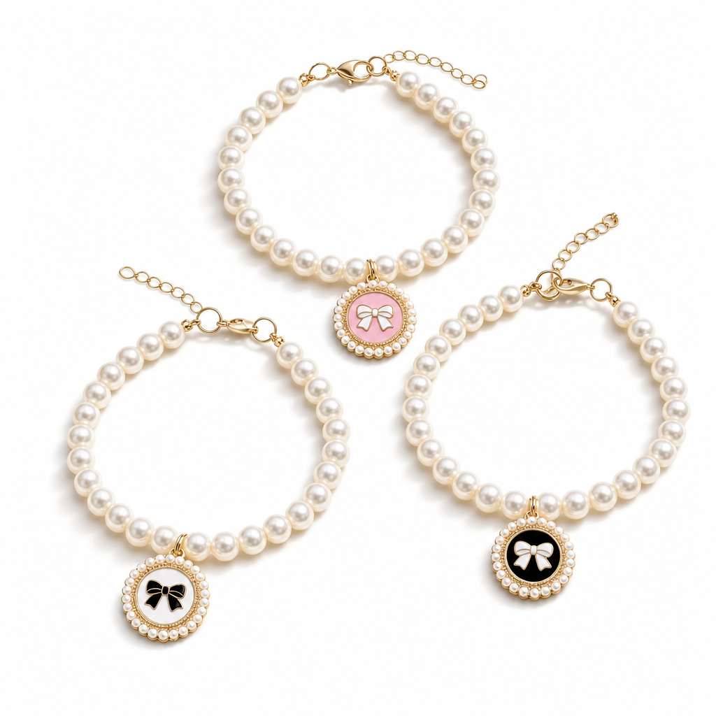 Luxury Cat Pearl Necklace - Audrey Style