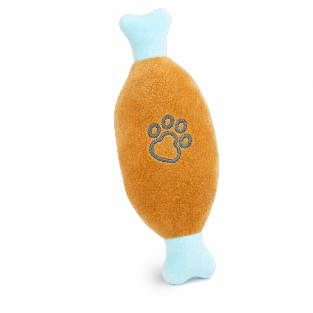 Squeaky Chicken Leg Plush Dog Toy - Hilarious Fun