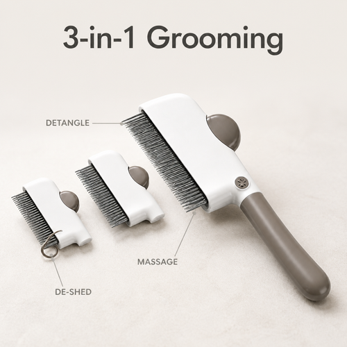 3-in-1 Pet Detangling Brush - Professional Grooming