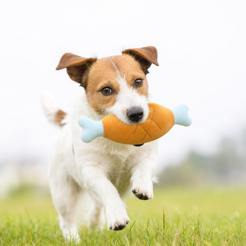 Squeaky Chicken Leg Plush Dog Toy - Hilarious Fun