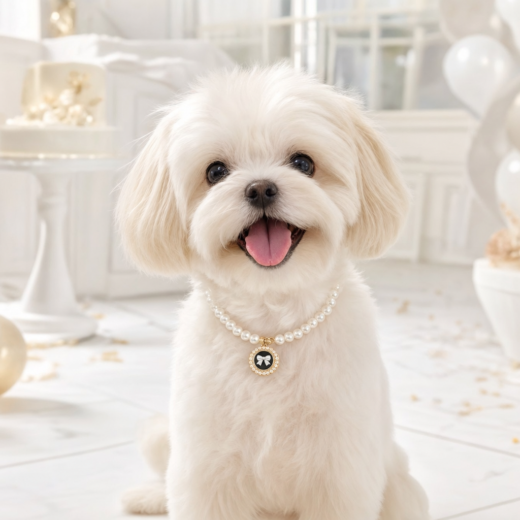 Luxury Cat Pearl Necklace - Audrey Style