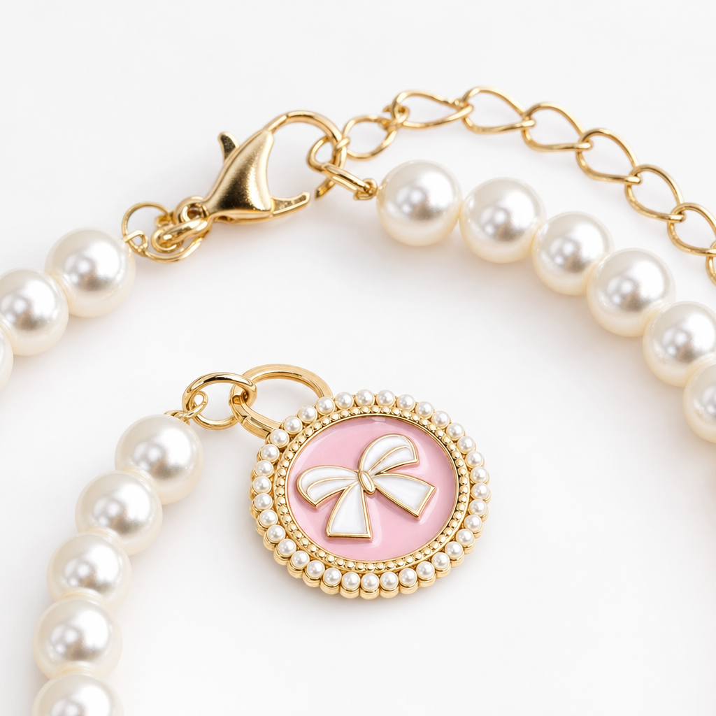 Luxury Cat Pearl Necklace - Audrey Style