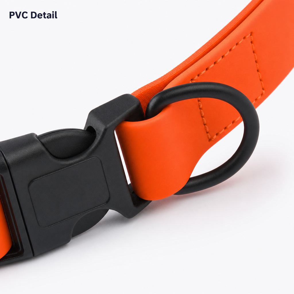 Waterproof PVC Dog Collar - Odor-Free & Adjustable