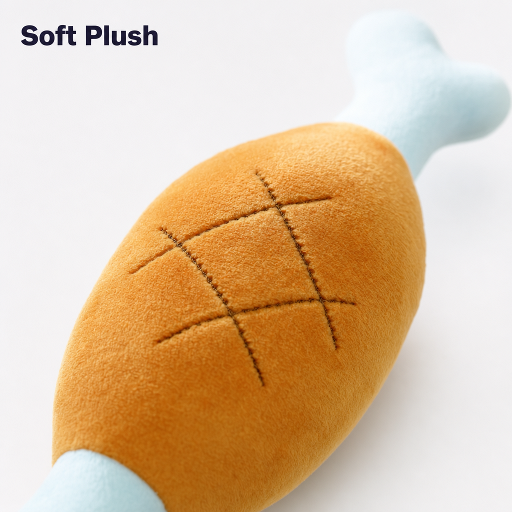 Squeaky Chicken Leg Plush Dog Toy - Hilarious Fun