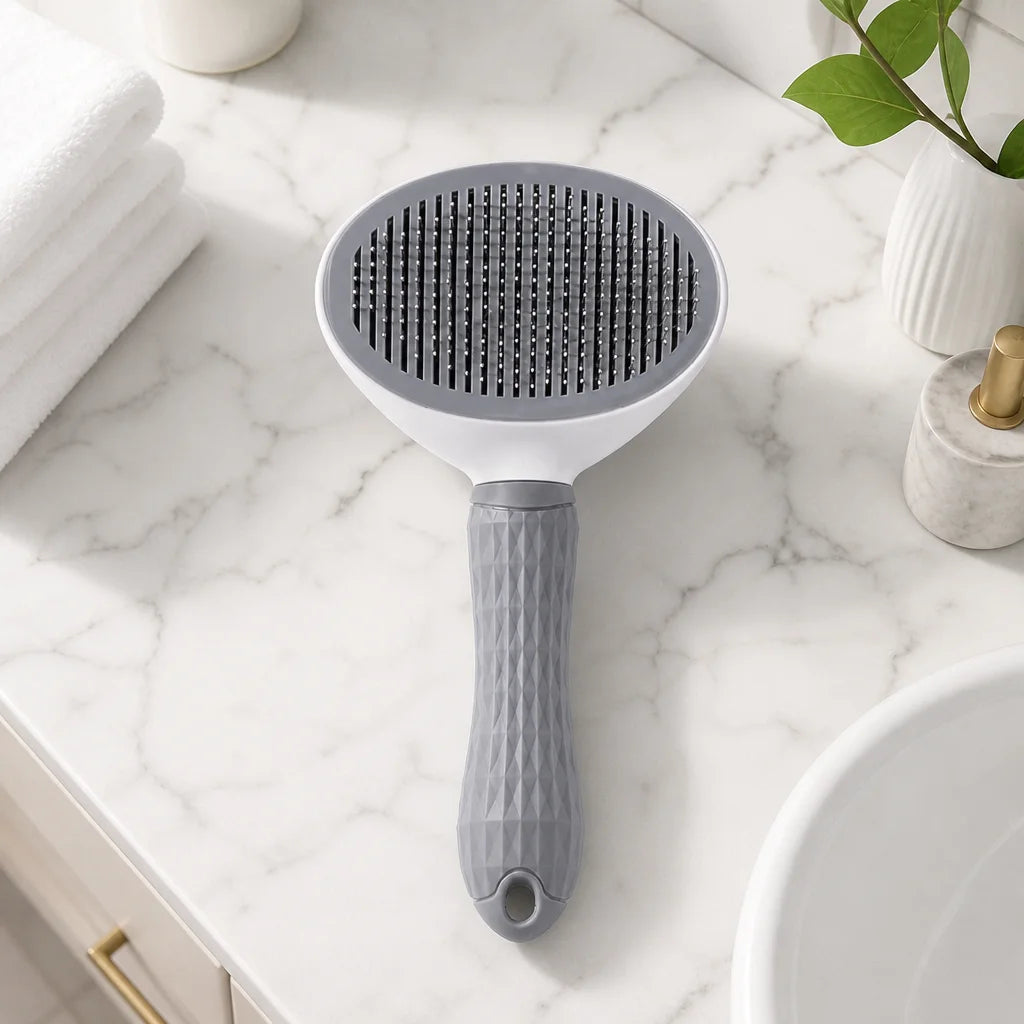 One-Press Self-Cleaning Cat Brush - De-Shedding Tool